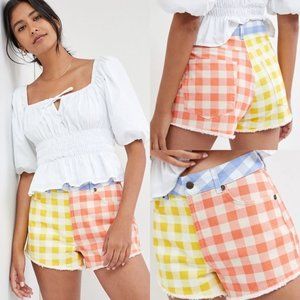 NWT! Anthropologie Farm Rio Gingham Shorts (Size Large)